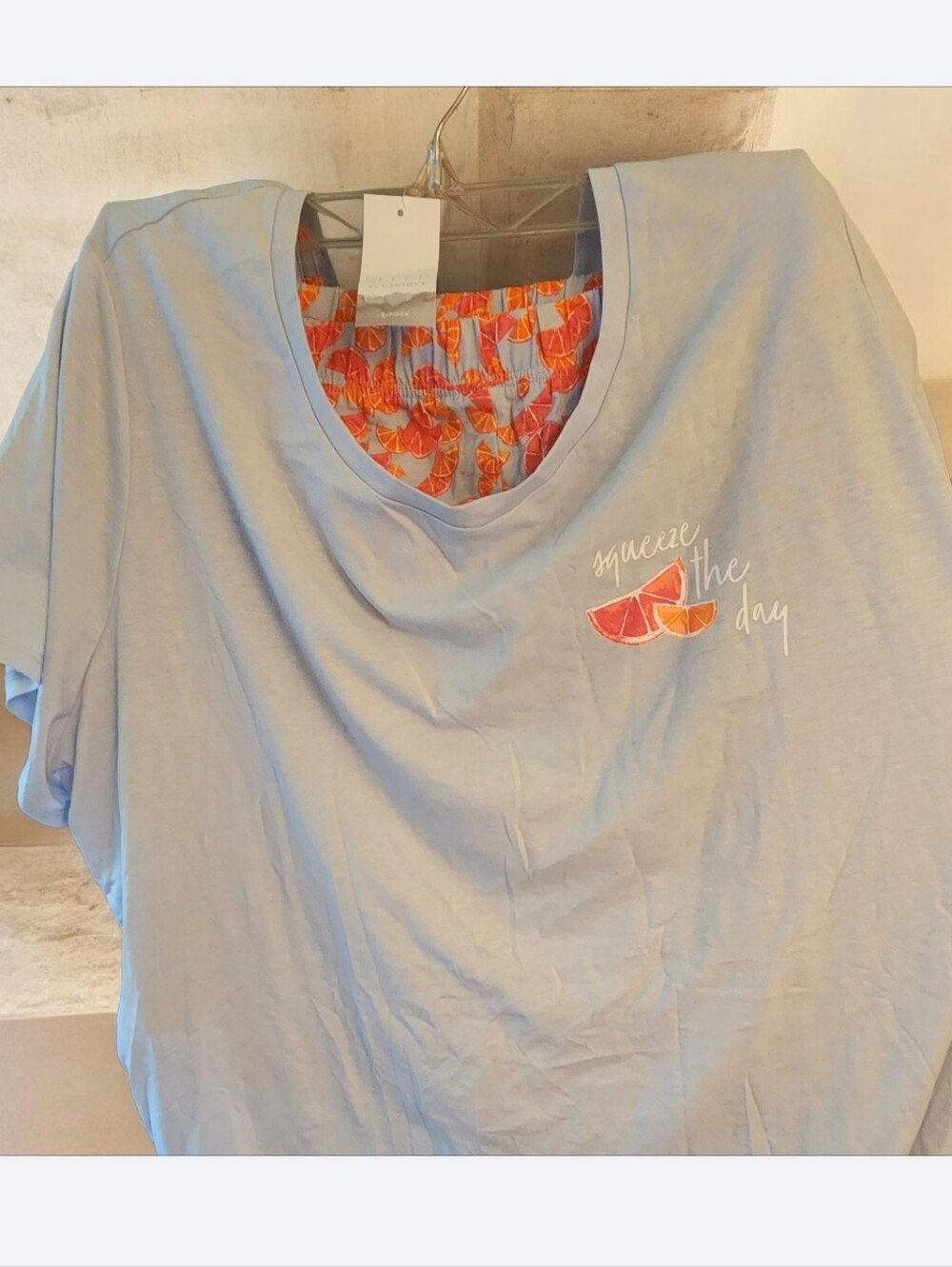 Light Blue 'Squeeze the Day' Tee wit Pj Shorts, ●NWT■ NO OFFERS》 FIRM